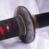 Enraged Red Japanese Sea Wave Carbon Steel Katana