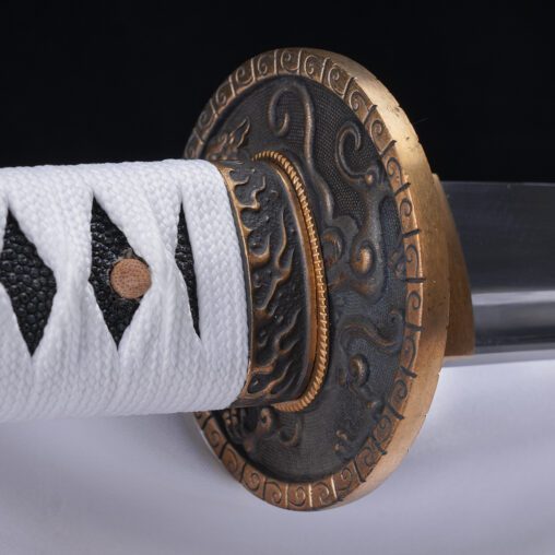 Golden Dragon Saya Hand Polished Katana Sword