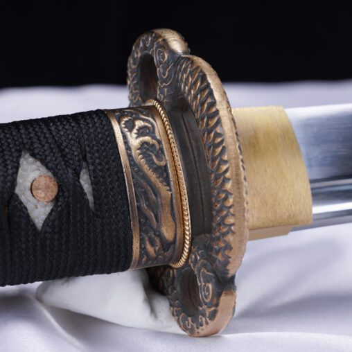 Green Dragon Tsuba Battle-Ready Katana Sword
