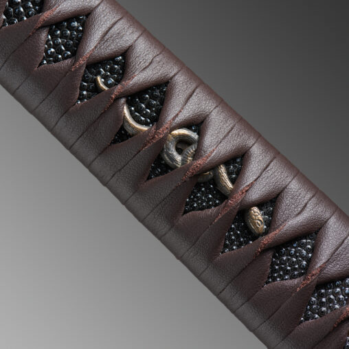 Nova Brown Clay Tempered Katana with Snake Fittings