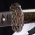 Brown Clay Tempered Katana with Snake Fittings