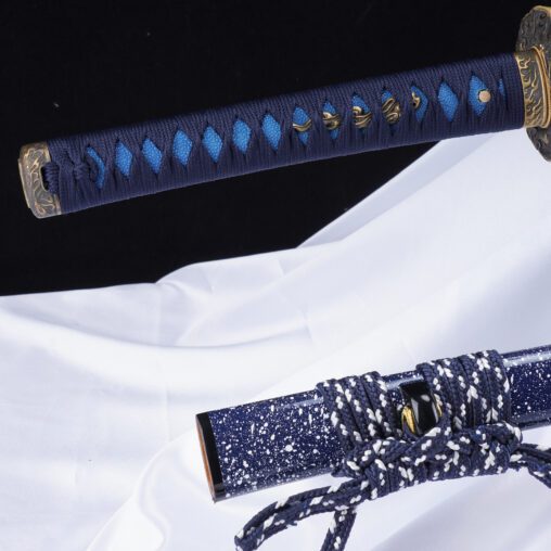 Blue Samegawa 1095 Carbon Steel Bohi Katana