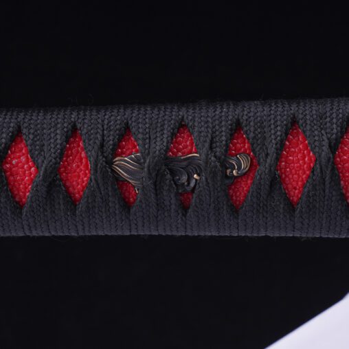 Enraged Red Japanese Sea Wave Carbon Steel Katana