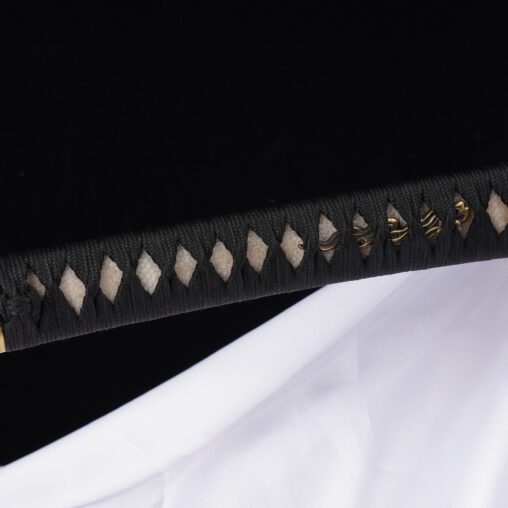 Flaming Flower Purple Katana with Brass Fittings