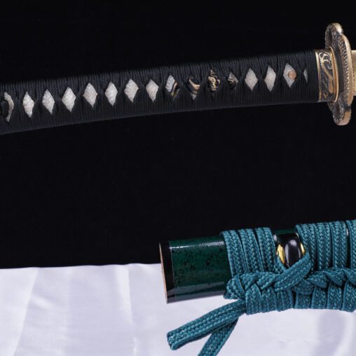 Green Dragon Tsuba Battle-Ready Katana Sword