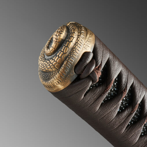 Nova Brown Clay Tempered Katana with Snake Fittings