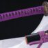 Purple Three-Clawed Japanese Katana with Dragon Fittings