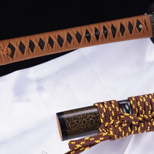 Nova Sun Burst Brown Katana 1095 Carbon Steel Hira Zukuri