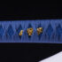 Anime Style Blue Leaf Motif Battle Ready Katana Sword