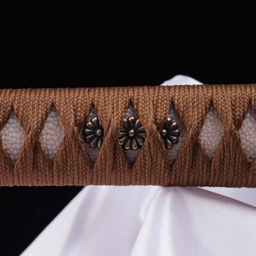 Brown Striped 1095 Carbon Steel Katana