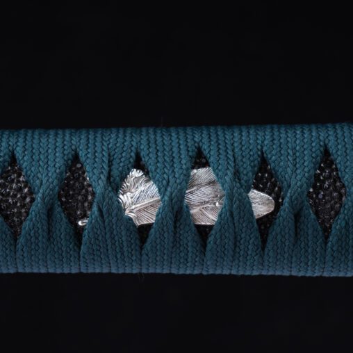 Japanese Dragon Green Five Petal Cherry Blossom Katana