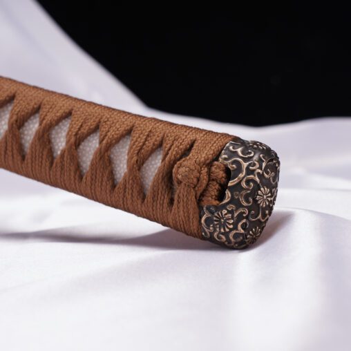 Brown Striped 1095 Carbon Steel Katana