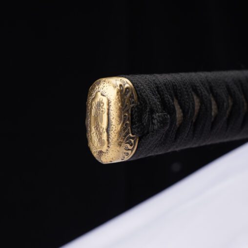 Flaming Flower Purple Katana with Brass Fittings