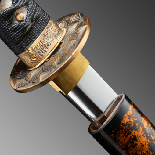 Nova Flaming Katana – 9260 Spring Steel with Bo-hi