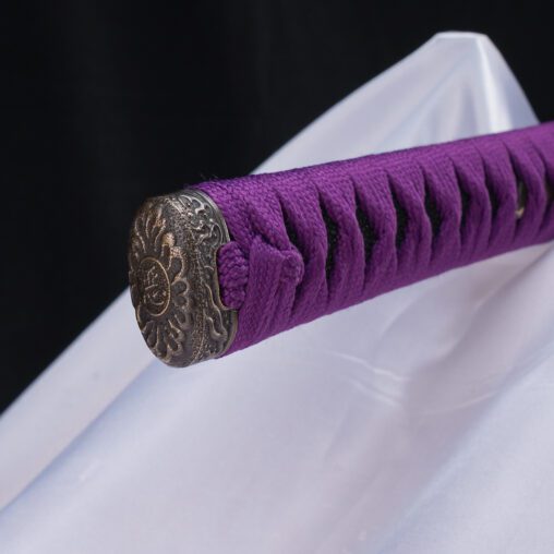 Purple Three-Clawed Japanese Katana with Dragon Fittings