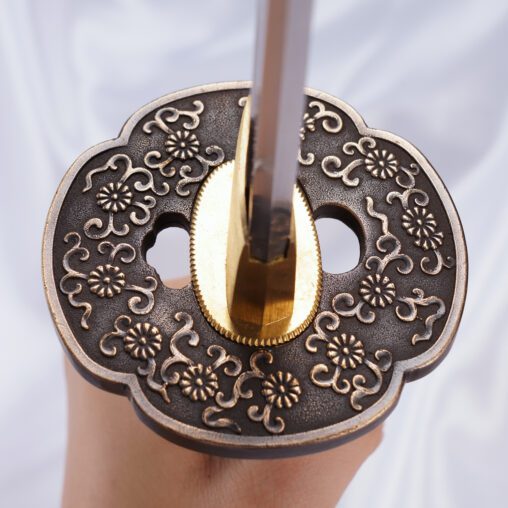 Brown Striped 1095 Carbon Steel Katana