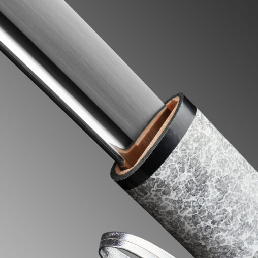 Nova Snow Silver Dragon Hira Zukuri Leather Ito Katana