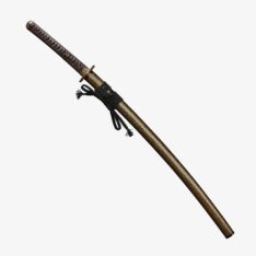 Nova Brown Clay Tempered Katana with Snake Fittings