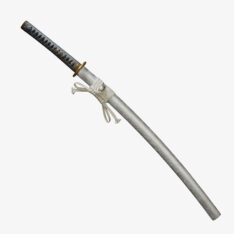 Nova Battle Ready Silver Cloud Carbon Steel Katana with Bohi