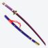 One Piece Enma Sword – T10 Steel Katana (Purple and Blue)