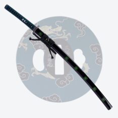 Japanese Dragon Green Five Petal Cherry Blossom Katana