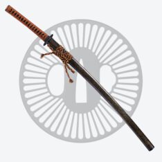 Nova Sun Burst Brown Katana 1095 Carbon Steel Hira Zukuri