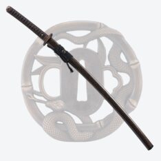 Nova Brown Clay Tempered Katana with Snake Fittings