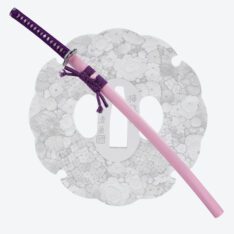 Pink/Purple Katana 1095 Carbon Steel Clay Tempered