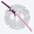 Pink/Purple Katana 1095 Carbon Steel Clay Tempered