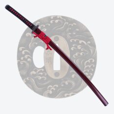 Nova Enraged Red Japanese Sea Wave Carbon Steel Katana