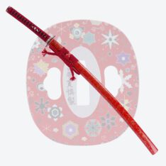 Red Fantasy Katana 1095 Clay Tempered with Gunome Hamon