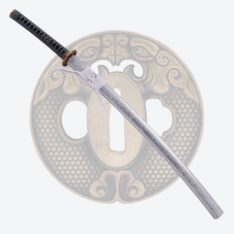 Battle Ready Silver Cloud Carbon Steel Katana with Bohi