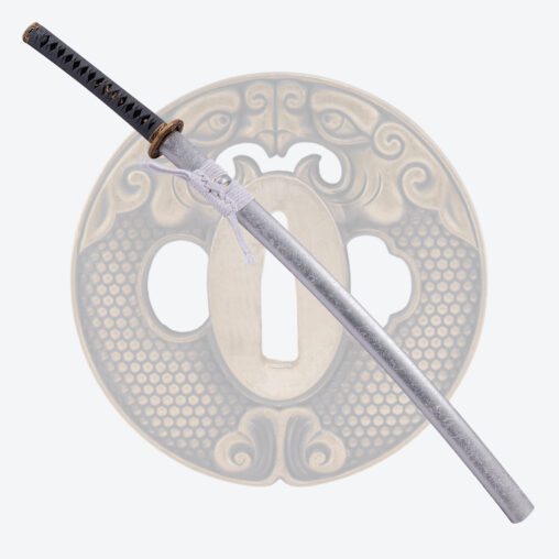 Battle Ready Silver Cloud Carbon Steel Katana with Bohi
