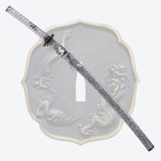 Nova Snow Silver Dragon Hira Zukuri Leather Ito Katana