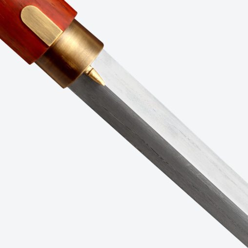 Red Derby Handle Cane Sword | Redwood and Damascus Steel