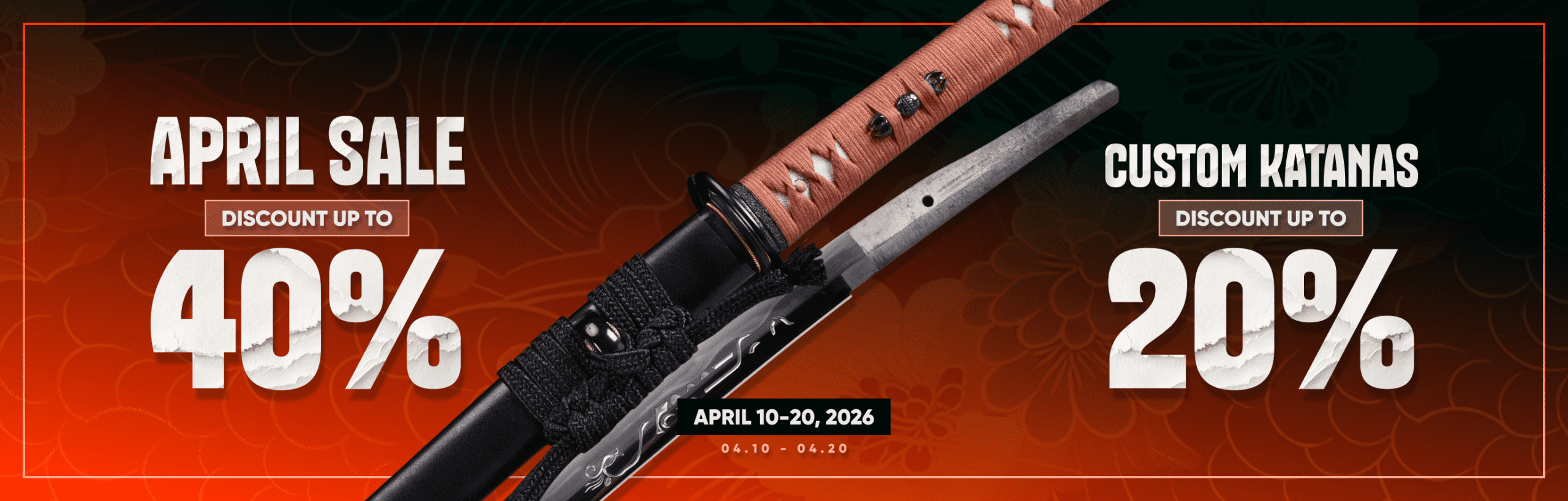 Swordis Sale Campaign 40% + 20% - 2750x880px Desktop Website