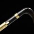 Black Crook Handle Cane Sword for Tai-Chi | Ebony Darkwood and Folded Steel