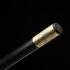 Black Crook Handle Cane Sword for Tai-Chi | Ebony Darkwood and Folded Steel
