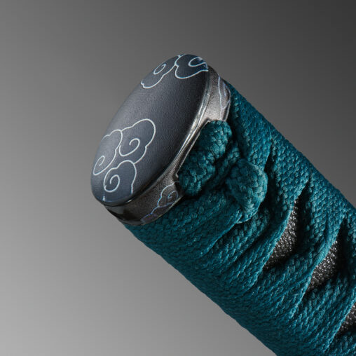Nova Japanese Dragon Green Five Petal Cherry Blossom Katana