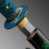 Nova Japanese Dragon Green Five Petal Cherry Blossom Katana