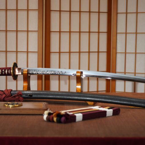 Luxury Horimono Sakura Koshirae Katana