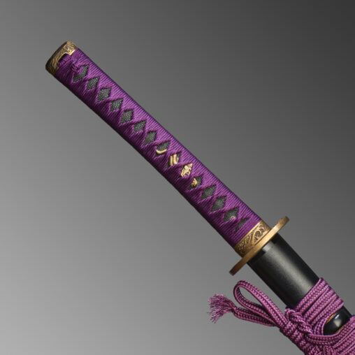 Nova Purple Three-Clawed Japanese Katana with Dragon Fittings