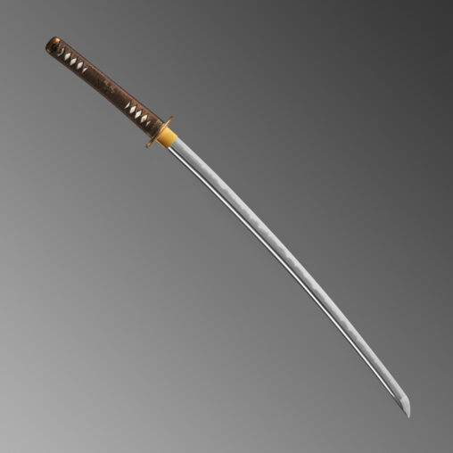 Nova Brown Antiqued Sea Wave Battle Ready Katana Sword
