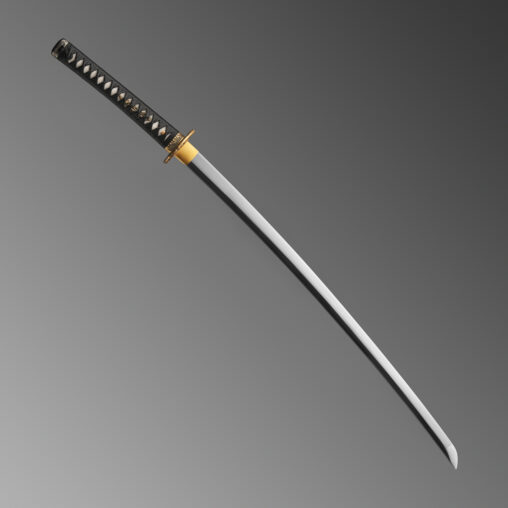 Nova Flaming Flower Purple Katana with Brass Fittings