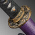 Nova Flaming Flower Purple Katana with Brass Fittings