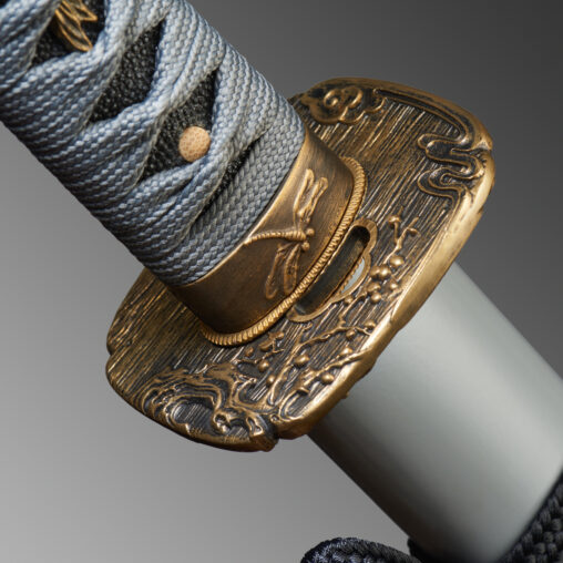Nova Grey Dragon Katana with Dragonfly Fititings | Clay Tempered 1095