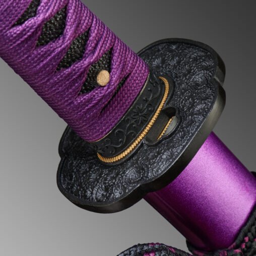 Nova Purple Dragon Katana Double-Edged Kissaki Moroha