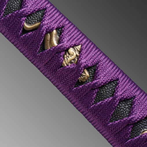 Nova Purple Three-Clawed Japanese Katana with Dragon Fittings