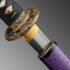 Nova Flaming Flower Purple Katana with Brass Fittings