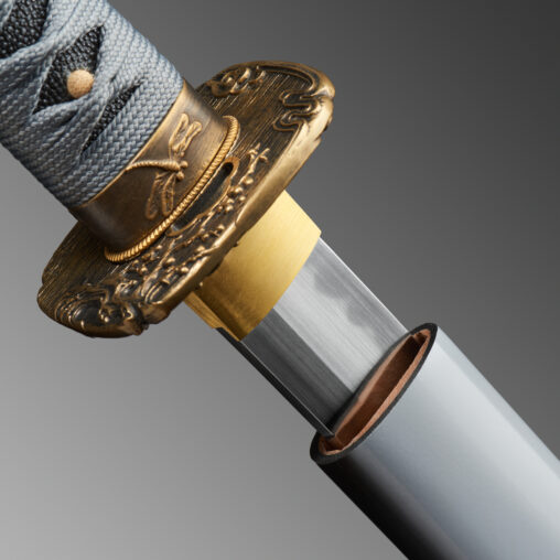 Nova Grey Dragon Katana with Dragonfly Fititings | Clay Tempered 1095